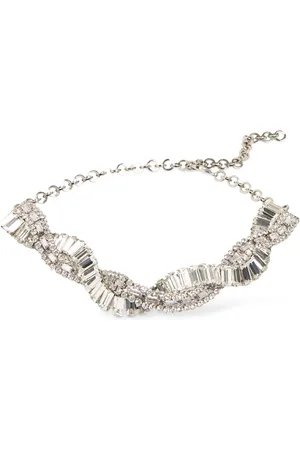 Alessandra Rich Crystal Braid Choker