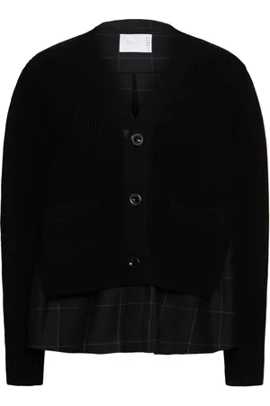 SACAI Windowpane Knit Cardigan