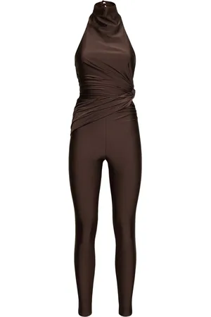 The Andamane Tatiana Shiny Lycra Long Jumpsuit