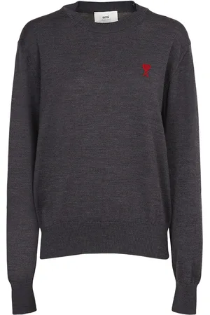 Ami Red Adc Wool Crewneck Sweater
