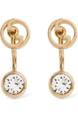 Gucci Blondie Embellished Brass Earrings