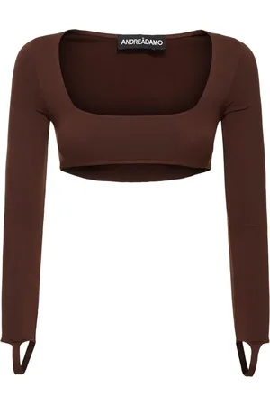 ANDREADAMO Sculpting Jersey Crop Top
