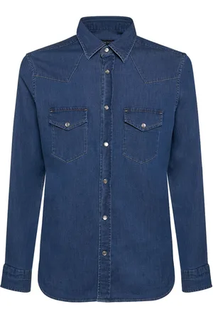 Tom Ford Washed Denim Slim Fit Western Shirt