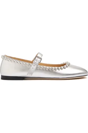 Mach & Mach 10mm Audrey Metallic Leather Mary Janes