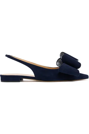 Mach & Mach 15mm Le Cadeau Suede Slingback Flats
