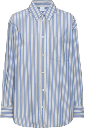 Aspesi Striped Cotton Blend Poplin Shirt