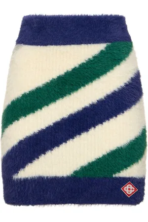 Casablanca Striped Fluffy Mini Skirt