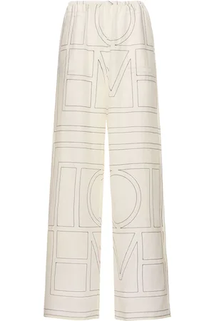 Totême Monogram Cotton Blend Pajama Pants