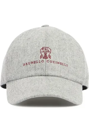 Brunello Cucinelli Logo Wool Flannel Baseball Cap
