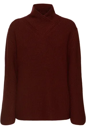 FORTE FORTE Stretch Wool Crossover Sweater