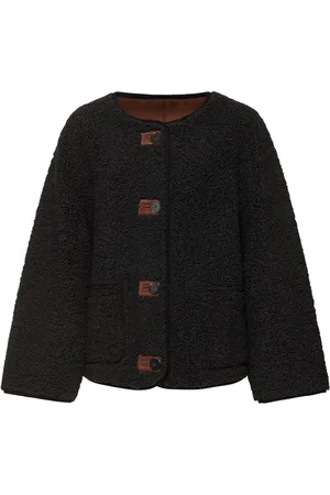 FORTE FORTE Faux Shearling Double Face Short Coat