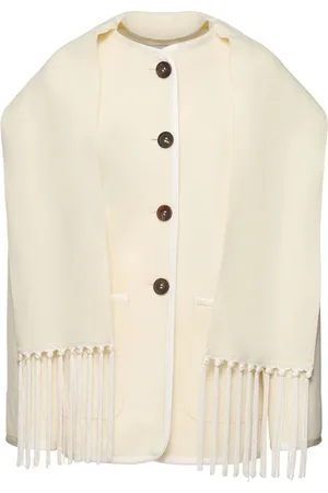 FORTE FORTE Wool Short Coat W/detachable Scarf