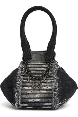 Diesel Xs D-vina Washed Denim Top Handle Bag