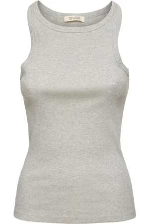 NILI LOTAN Jennifer Ribbed Cotton Tank Top