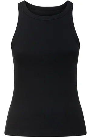 NILI LOTAN Jennifer Ribbed Cotton Tank Top