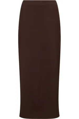 Loulou Studio Samos Wool Blend Knit Long Skirt