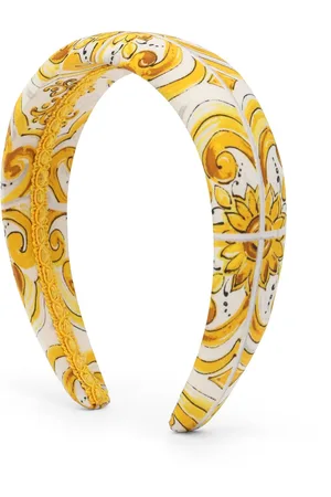 Dolce & Gabbana Maiolica Print Cotton Headband