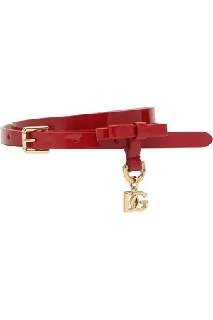 Dolce & Gabbana Patent Leather Belt W/logo Detail