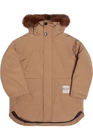 Nº21 Cotton Gabardine Parka W/faux Fur Lining