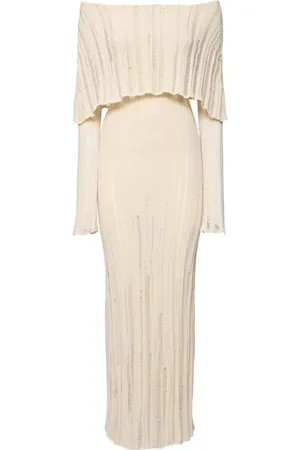 AYA MUSE Pasi Knitted Cotton Blend Long Dress