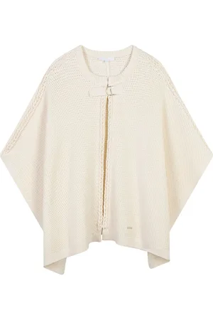 Chloé Knitted Cotton & Wool Cape