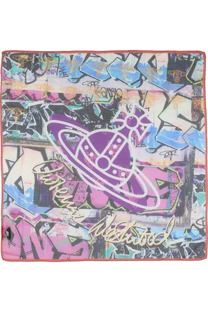 Vivienne Westwood Square Graffiti Silk Bandana