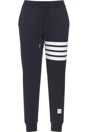 Thom Browne Intarsia Stripes Cotton Sweatpants