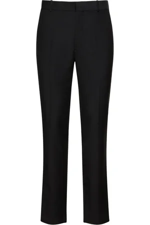 Alexander McQueen Slim Fit Wool Blend Tailored Pants