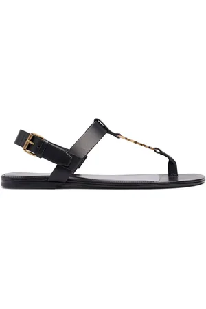 Saint Laurent Cassandre Leather Sandals