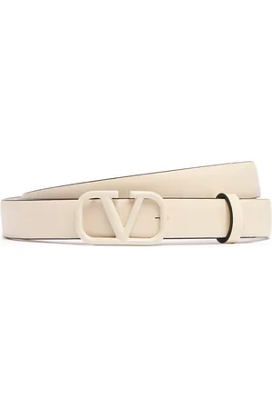 VALENTINO GARAVANI 2cm V Logo Signature Leather Belt
