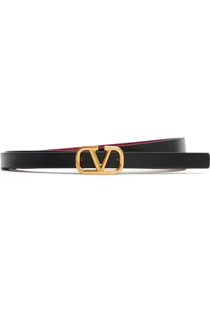 VALENTINO GARAVANI 1cm Vlogo Signature Leather Belt