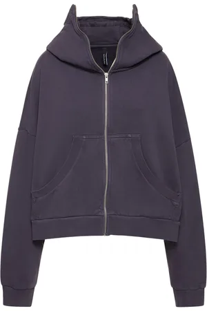 Entire Studios Washed Cotton Full-zip Hoodie