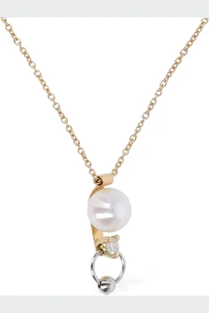 DELFINA DELETTREZ 18kt Two-in-one Diamond & Pearl Necklace