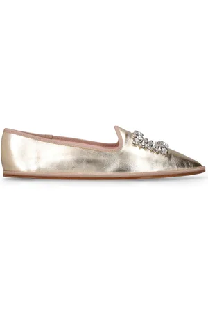 Roger Vivier 10mm Friulane Leather & Silk Loafers