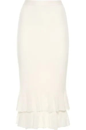 Bottega Veneta Underpinning Light Rib Cotton Midi Skirt