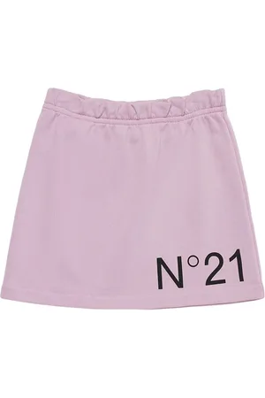 Nº21 Printed Logo Cotton Sweat Skirt