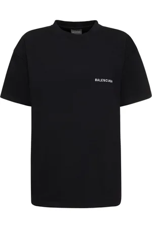 Balenciaga Medium Fit Embroidered Cotton T-shirt