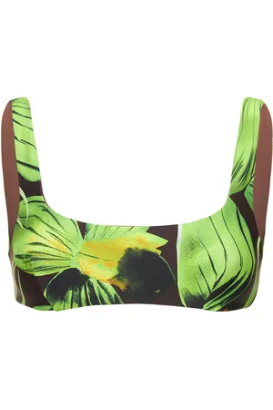 Louisa Ballou Scoop Printed Bikini Top