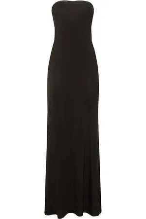 Reformation Athens Stretch Knit Long Strapless Dress