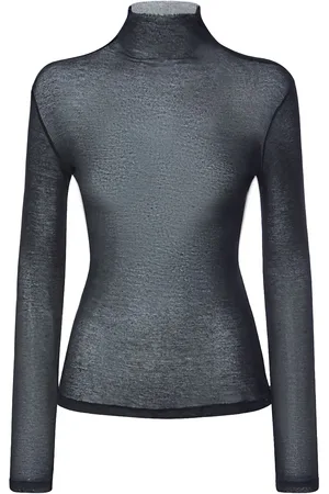 ANN DEMEULEMEESTER Kaisu Sheer Knit High Neck Sweater