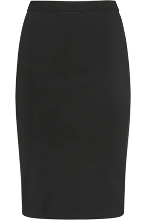 Saint Laurent Viscose Blend Pencil Skirt