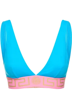 VERSACE Greca Logo Triangle Bikini Top