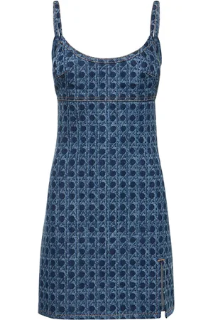 Giambattista Valli Printed Logo Denim Mini Dress