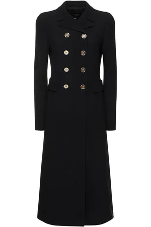 Giambattista Valli Wool Crepe Double Breast Long Coat