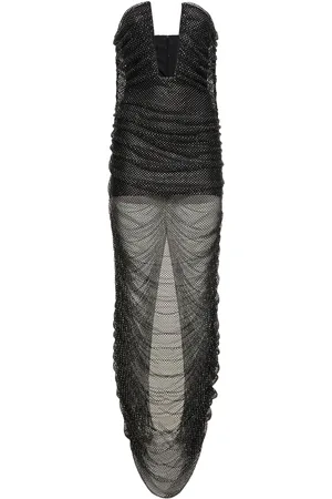 GIUSEPPE DI MORABITO Embellished Embroidered Mesh Midi Dress