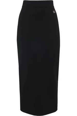 Dolce & Gabbana Stretch Jersey Midi Pencil Skirt
