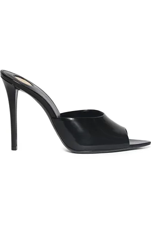 Saint Laurent 110mm Goldie Leather Mule Sandals