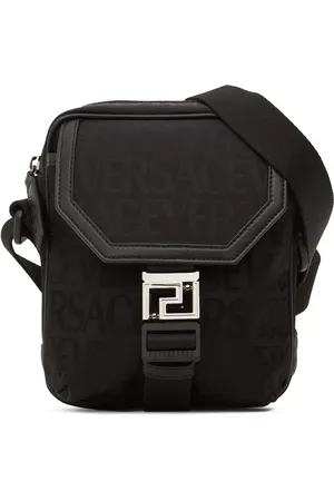 VERSACE Logo Jacquard Nylon Messenger Bag