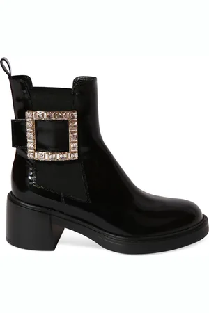 Roger Vivier 60mm Viv Ranger Patent Leather Boots