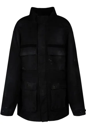 Balenciaga Double Front Cotton Military Parka